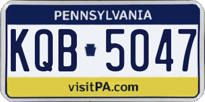 PA license plate KQB5047