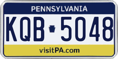 PA license plate KQB5048