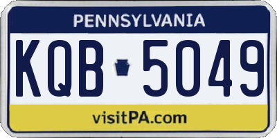 PA license plate KQB5049