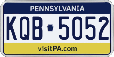 PA license plate KQB5052