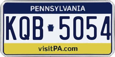 PA license plate KQB5054