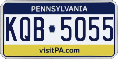 PA license plate KQB5055
