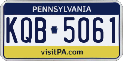 PA license plate KQB5061