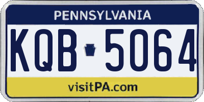 PA license plate KQB5064