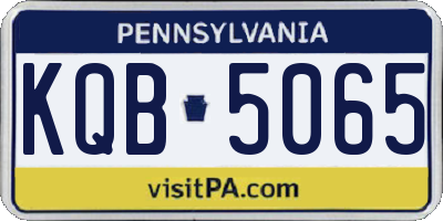 PA license plate KQB5065