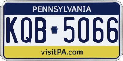 PA license plate KQB5066