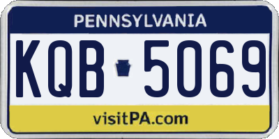 PA license plate KQB5069