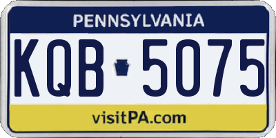 PA license plate KQB5075