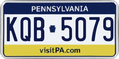 PA license plate KQB5079