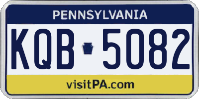 PA license plate KQB5082
