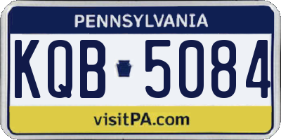 PA license plate KQB5084