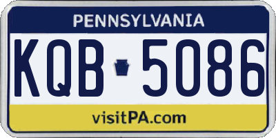 PA license plate KQB5086