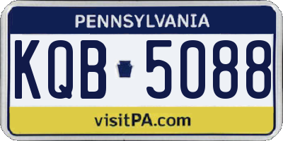 PA license plate KQB5088
