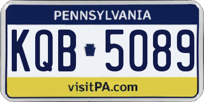 PA license plate KQB5089