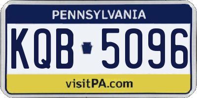 PA license plate KQB5096