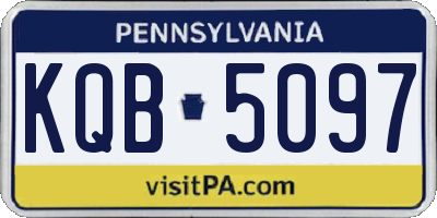 PA license plate KQB5097