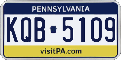 PA license plate KQB5109