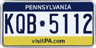 PA license plate KQB5112