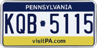 PA license plate KQB5115