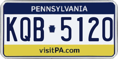 PA license plate KQB5120