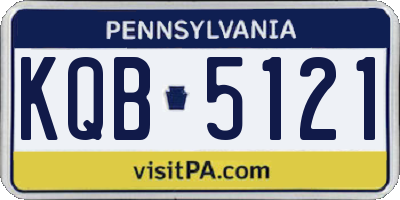 PA license plate KQB5121