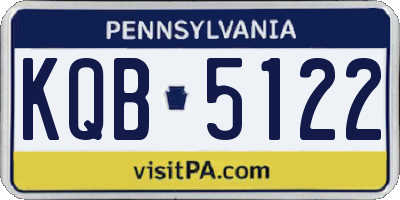 PA license plate KQB5122