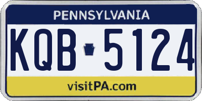 PA license plate KQB5124