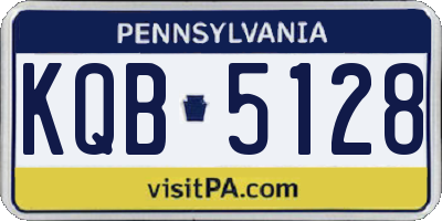 PA license plate KQB5128