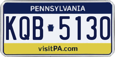 PA license plate KQB5130