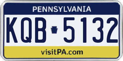 PA license plate KQB5132