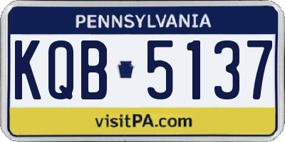 PA license plate KQB5137