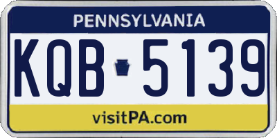 PA license plate KQB5139