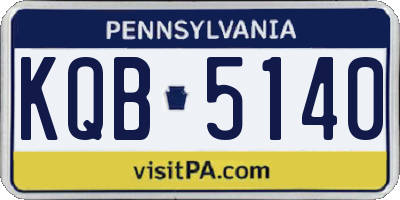 PA license plate KQB5140