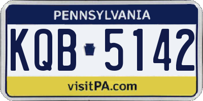 PA license plate KQB5142