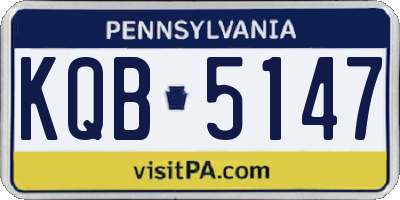 PA license plate KQB5147
