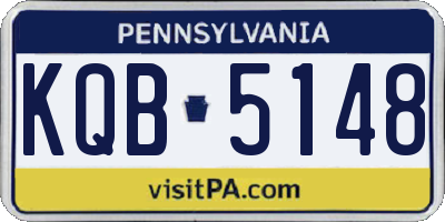 PA license plate KQB5148