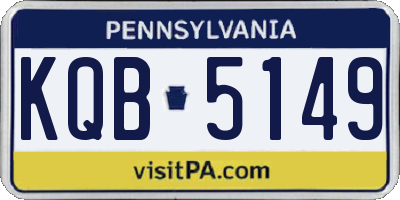PA license plate KQB5149