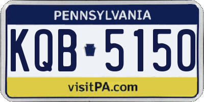 PA license plate KQB5150