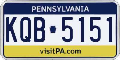 PA license plate KQB5151