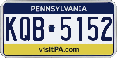 PA license plate KQB5152