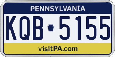 PA license plate KQB5155