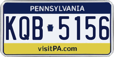 PA license plate KQB5156