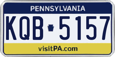 PA license plate KQB5157