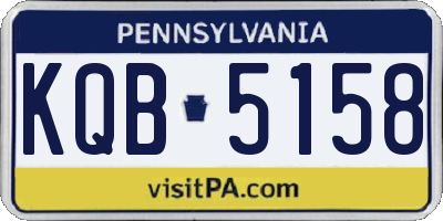 PA license plate KQB5158