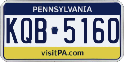 PA license plate KQB5160