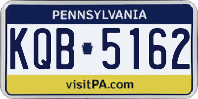 PA license plate KQB5162