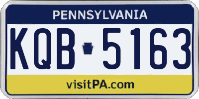 PA license plate KQB5163