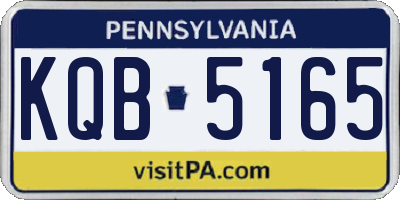 PA license plate KQB5165
