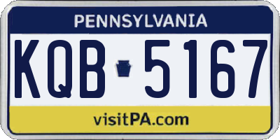 PA license plate KQB5167