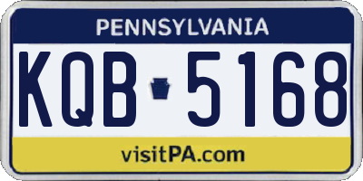 PA license plate KQB5168